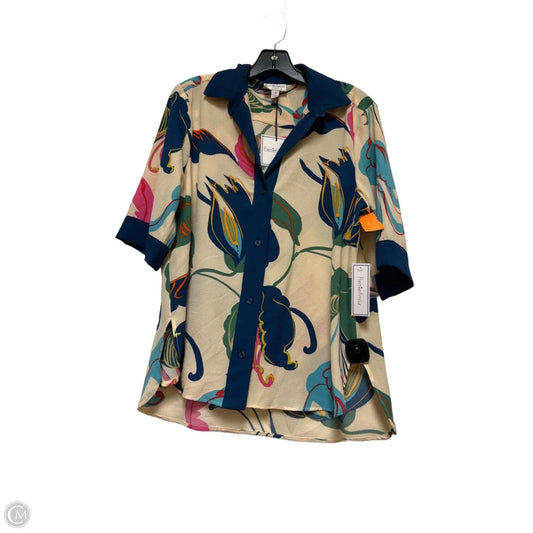 Top Short Sleeve By Premier Amour In Tropical Print, Size: S