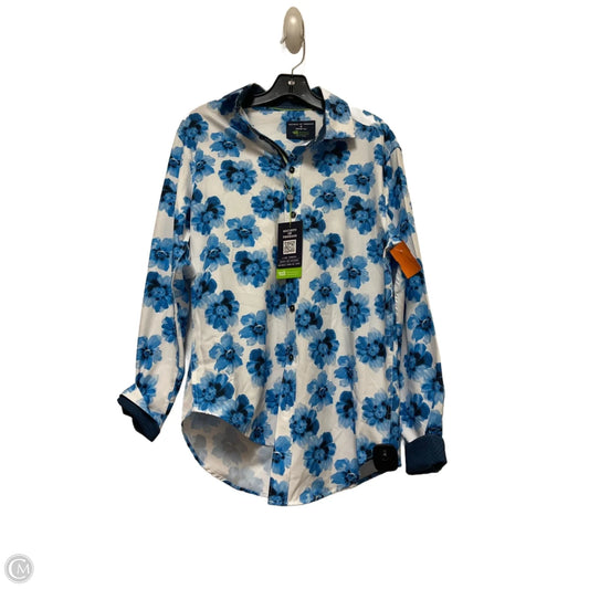 Top Long Sleeve By Clothes Mentor In Blue & White, Size: S