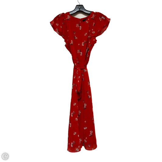 Dress Casual Midi By Banana Republic In Red, Size: Mp