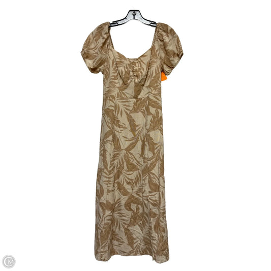 Dress Casual Midi By Jessica Simpson In Cream & Tan, Size: M