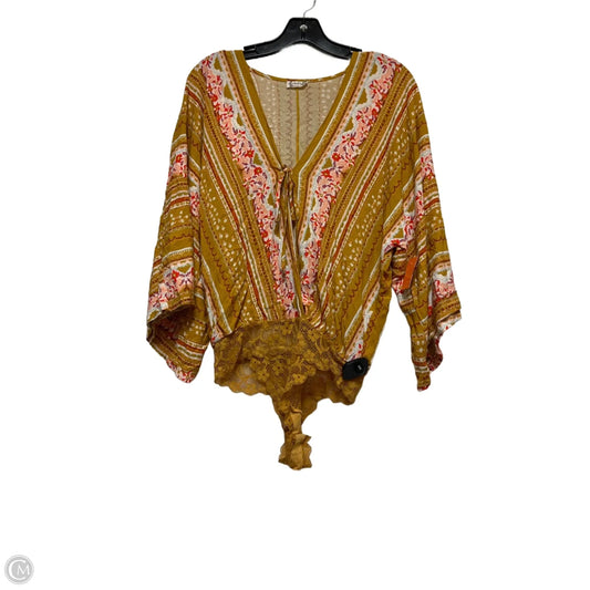 Bodysuit By Free People In Floral Print, Size: Xs