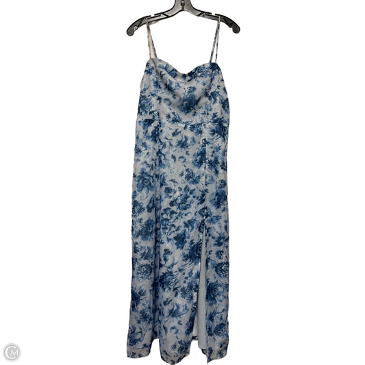 Dress Casual Midi By Abercrombie And Fitch In Blue & White, Size: M