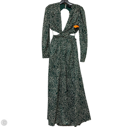 Dress Casual Maxi By Clothes Mentor In Cream & Green, Size: S