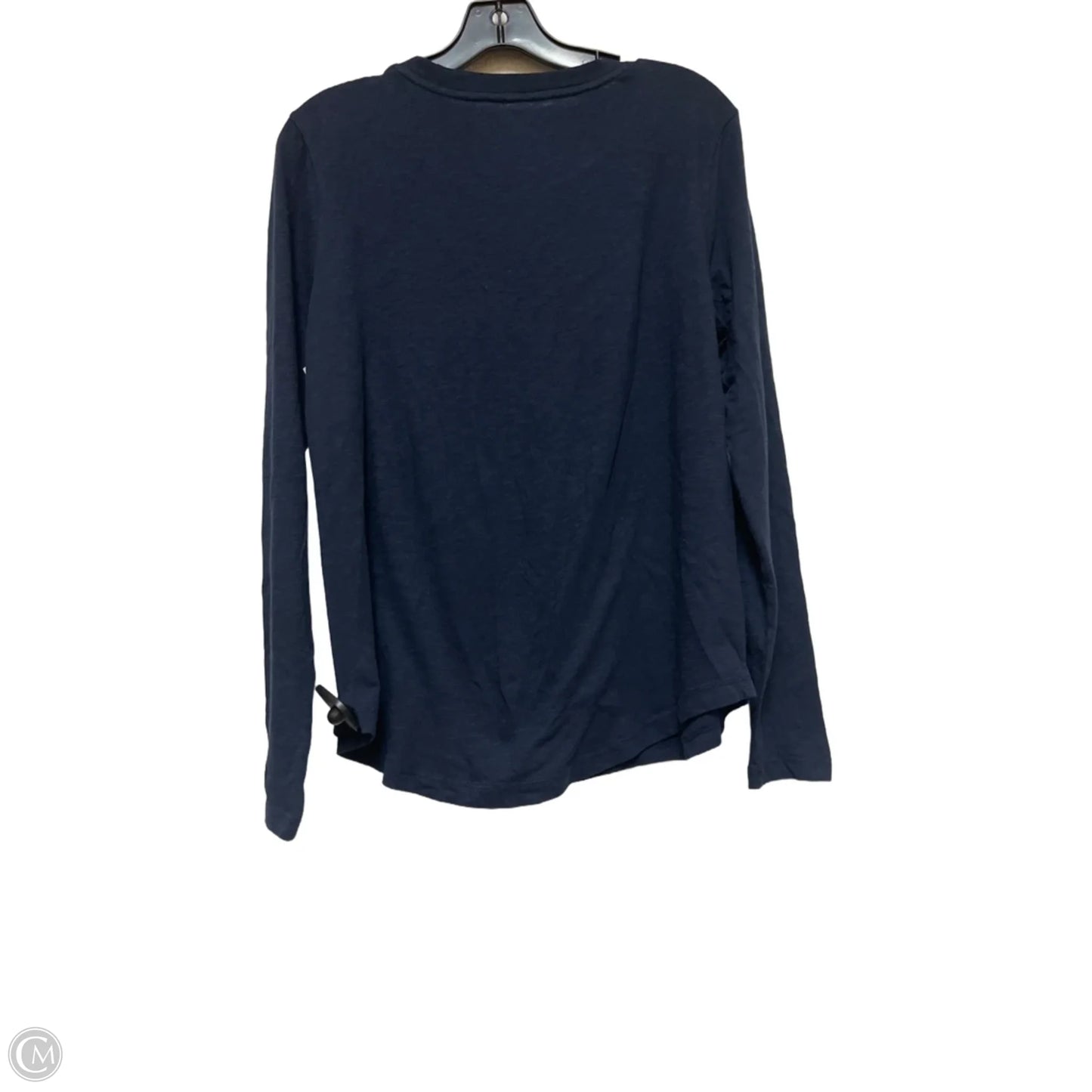 Top Long Sleeve Basic By Loft In Navy, Size: M