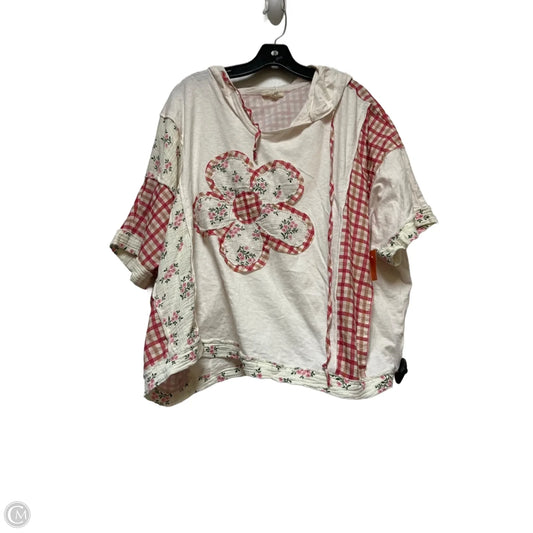 Top Short Sleeve By Easel In Plaid Pattern, Size: M