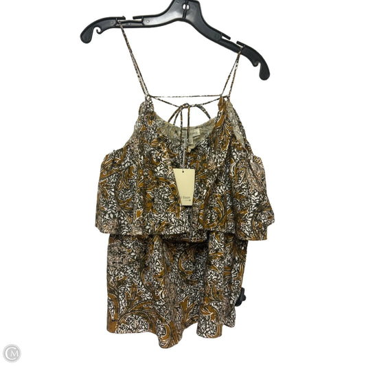 Top Sleeveless By Clothes Mentor In Green & Tan, Size: S