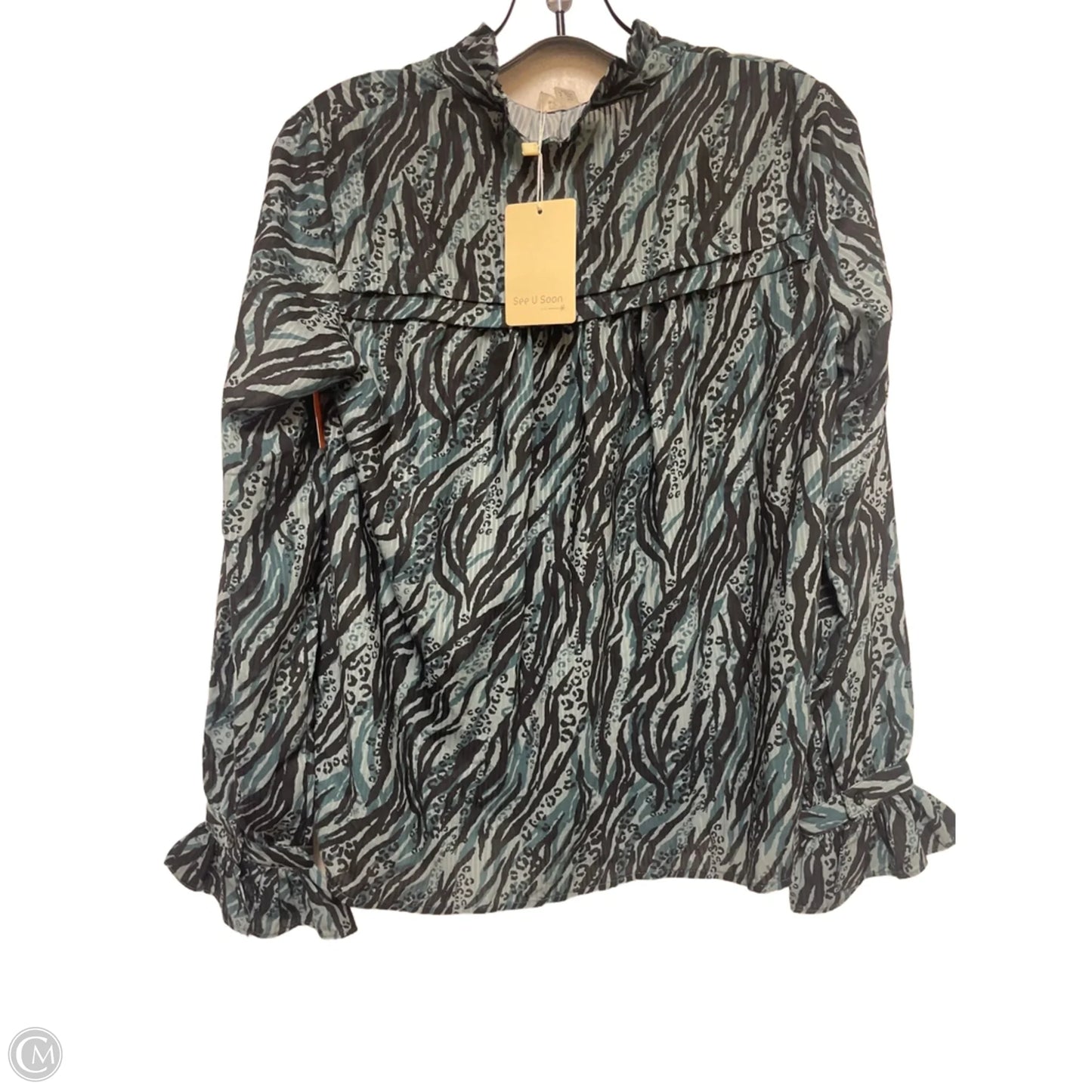 Top Long Sleeve By Clothes Mentor In Animal Print, Size: S