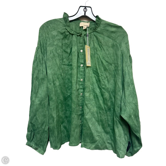Top Long Sleeve By Clothes Mentor In Green, Size: S