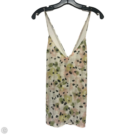 Top Sleeveless By Clothes Mentor In Cream & Green, Size: S