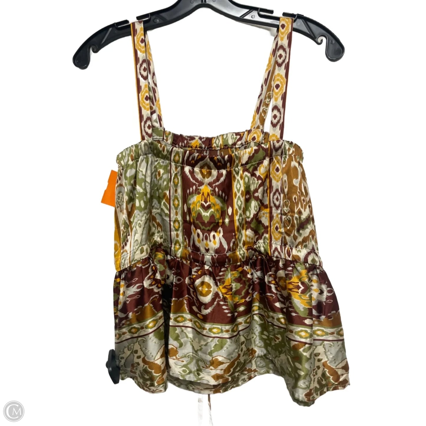Top Sleeveless By Clothes Mentor In Brown & Green, Size: S