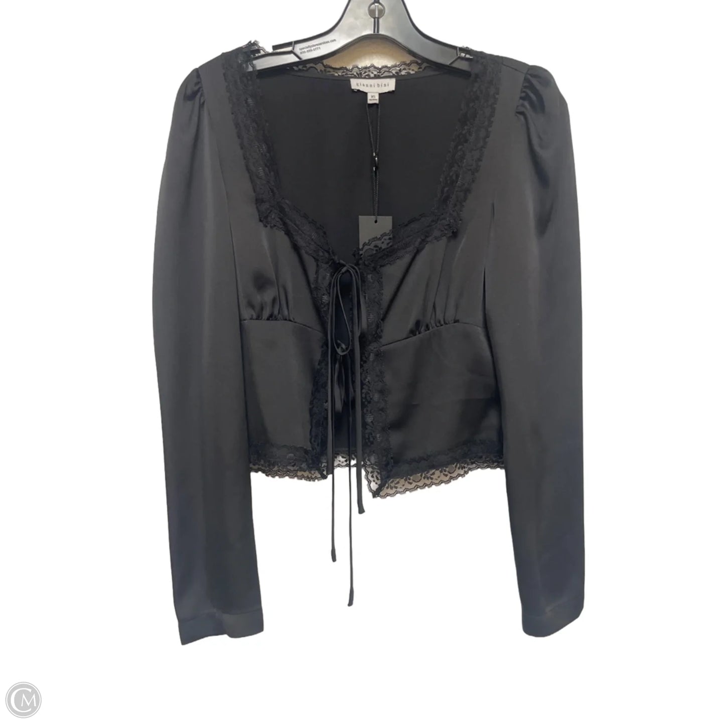 Top Long Sleeve By Gianni Bini In Black, Size: Xs