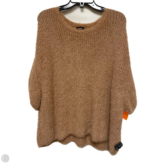 Sweater Short Sleeve By Express In Tan, Size: L