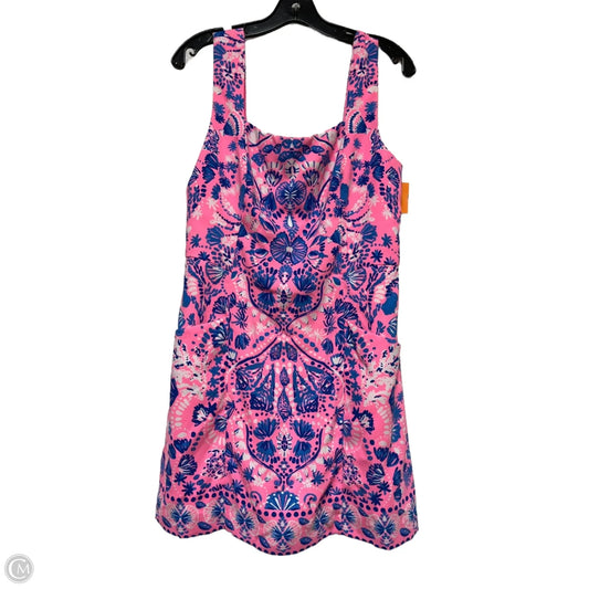 Romper Designer By Lilly Pulitzer In Blue & Pink, Size: M