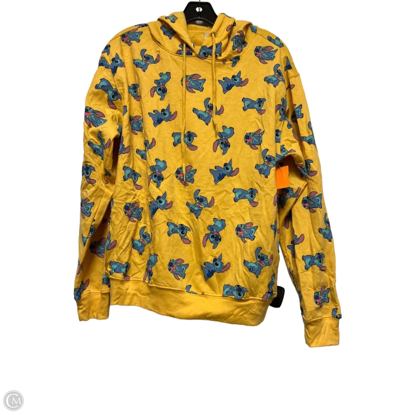 Sweatshirt Hoodie By Disney In Blue & Yellow, Size: Xl