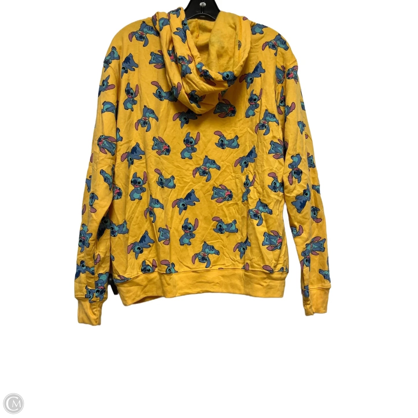Sweatshirt Hoodie By Disney In Blue & Yellow, Size: Xl