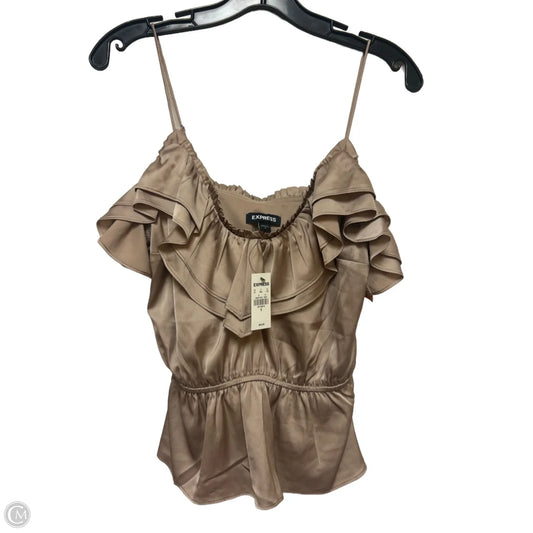 Top Sleeveless By Express In Taupe, Size: S