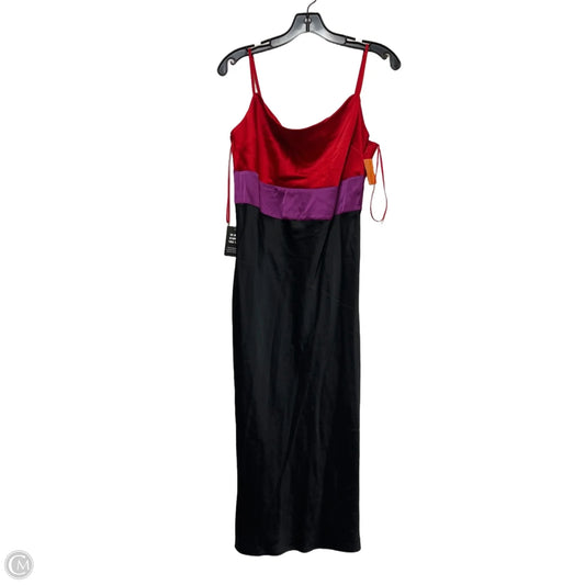 Dress Casual Midi By Express In Purple & Red, Size: M