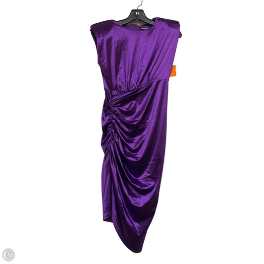 Dress Casual Midi By Express In Purple, Size: Xs
