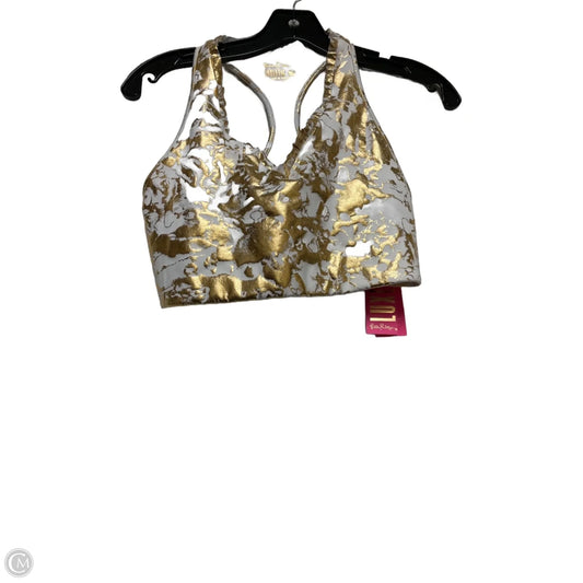 Tank Top Designer By Lilly Pulitzer In Gold & White, Size: S