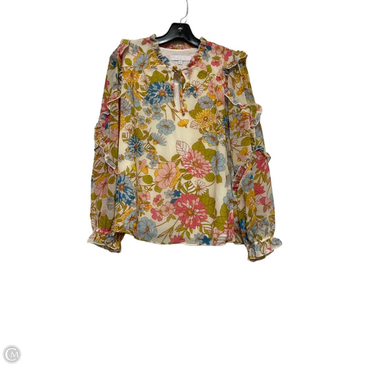 Top Long Sleeve By Sugar Lips In Floral Print, Size: S