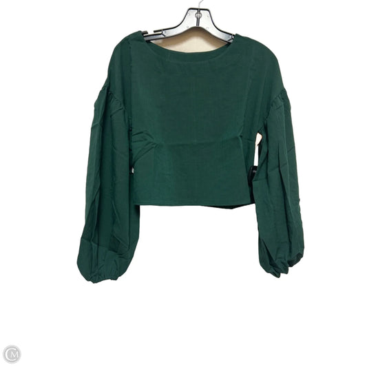 Top Long Sleeve By Blu Pepper In Green, Size: S