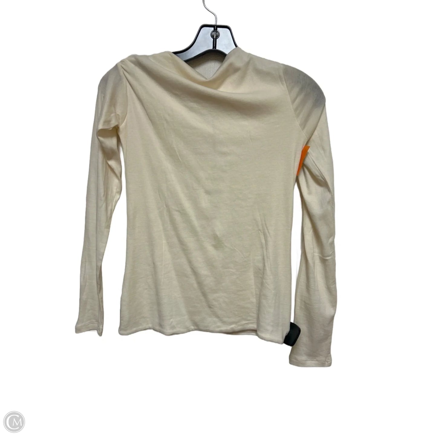 Top Long Sleeve Basic By Zara In Cream, Size: M