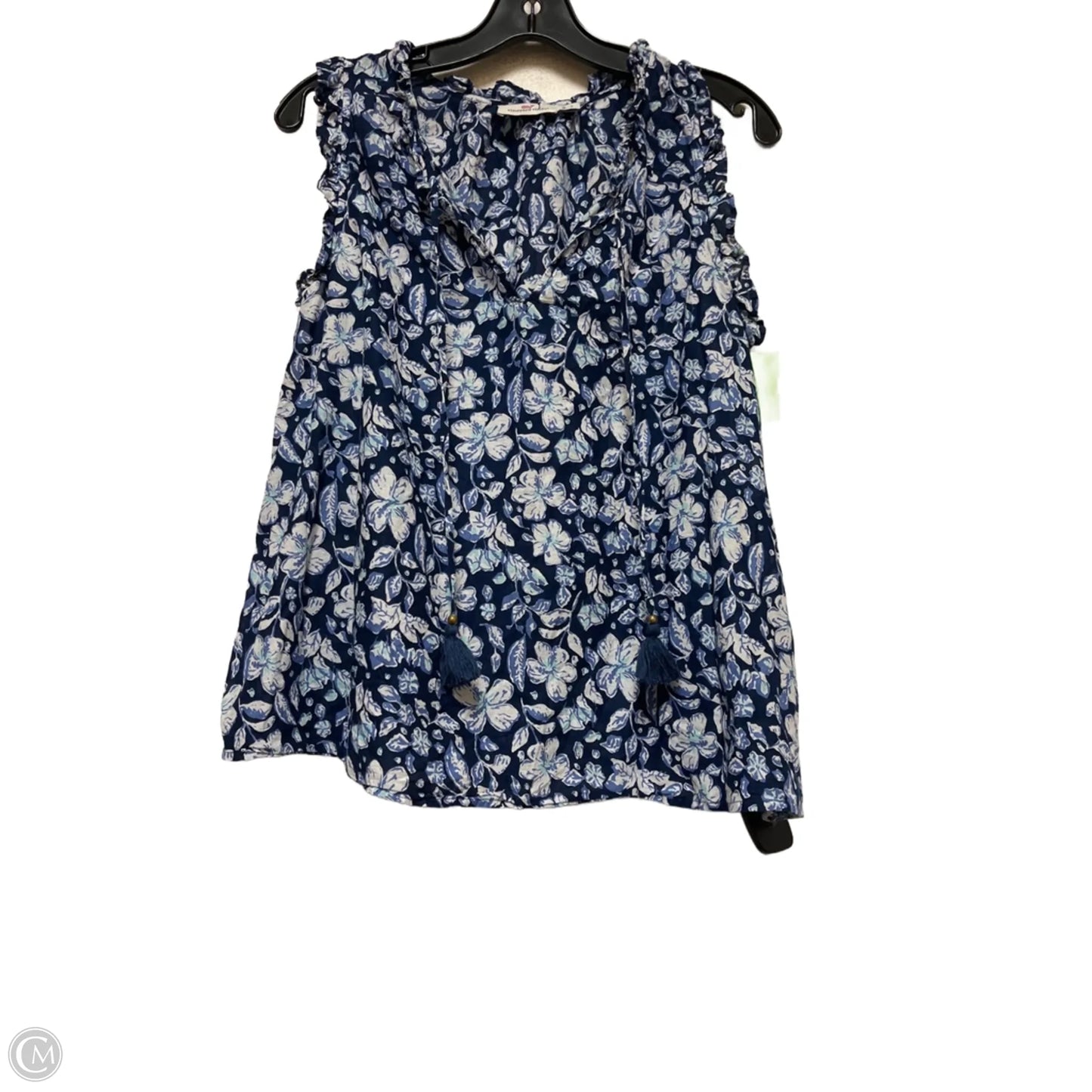 Top Sleeveless By Vineyard Vines In Floral Print, Size: S