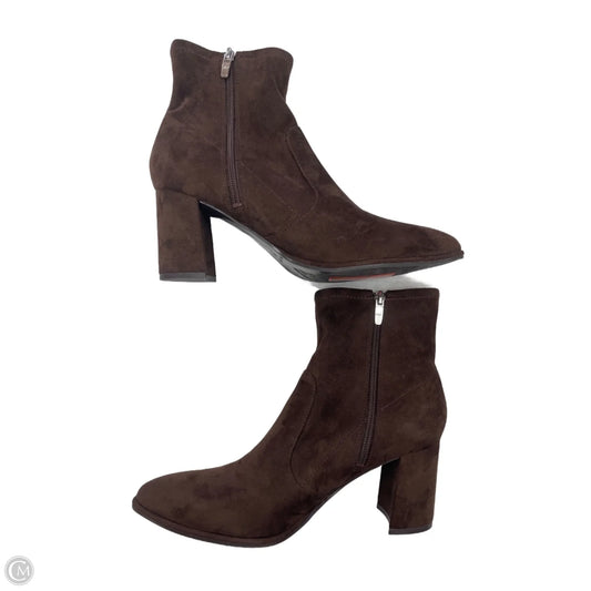 Boots Ankle Heels By Marc Fisher In Brown, Size: 10