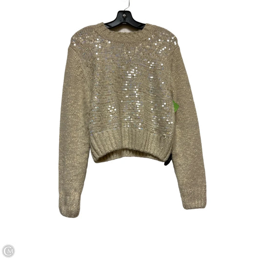 Sweater By Aqua In Cream & Grey, Size: S