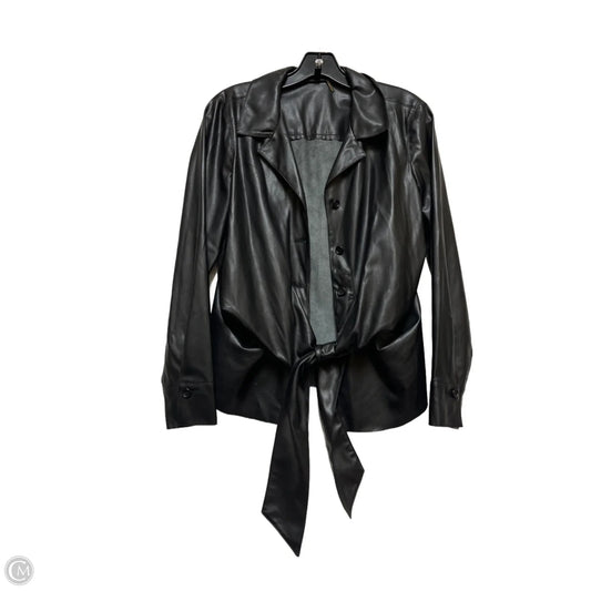 Top Long Sleeve By Donna Karan In Black, Size: S