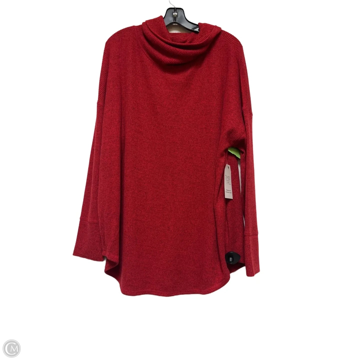 Top Long Sleeve By Time And Tru In Red, Size: 3x