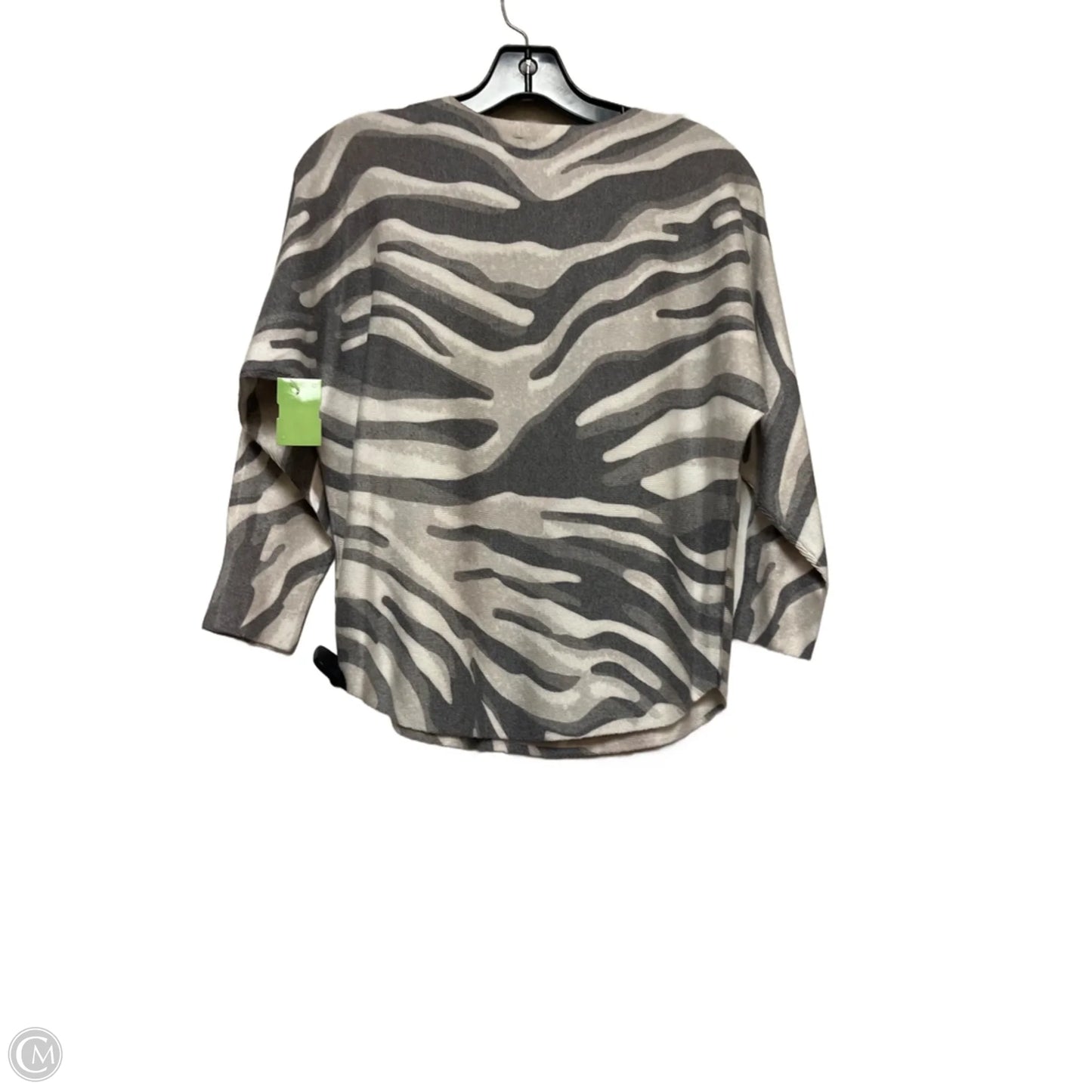 Top Long Sleeve By Sioni In Zebra Print, Size: Xs