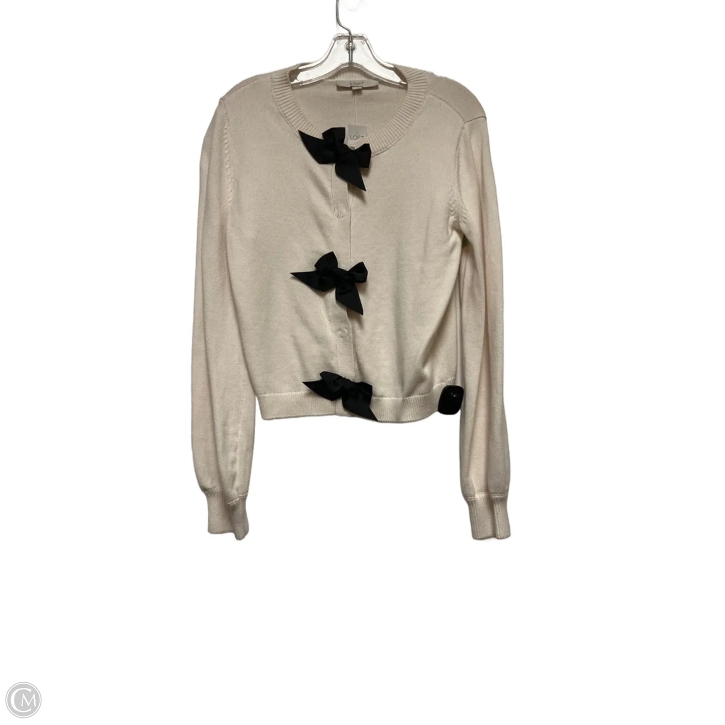 Sweater By Loft In Black & Cream, Size: S