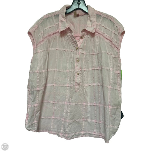 Top Short Sleeve By Pilcro In Pink, Size: M