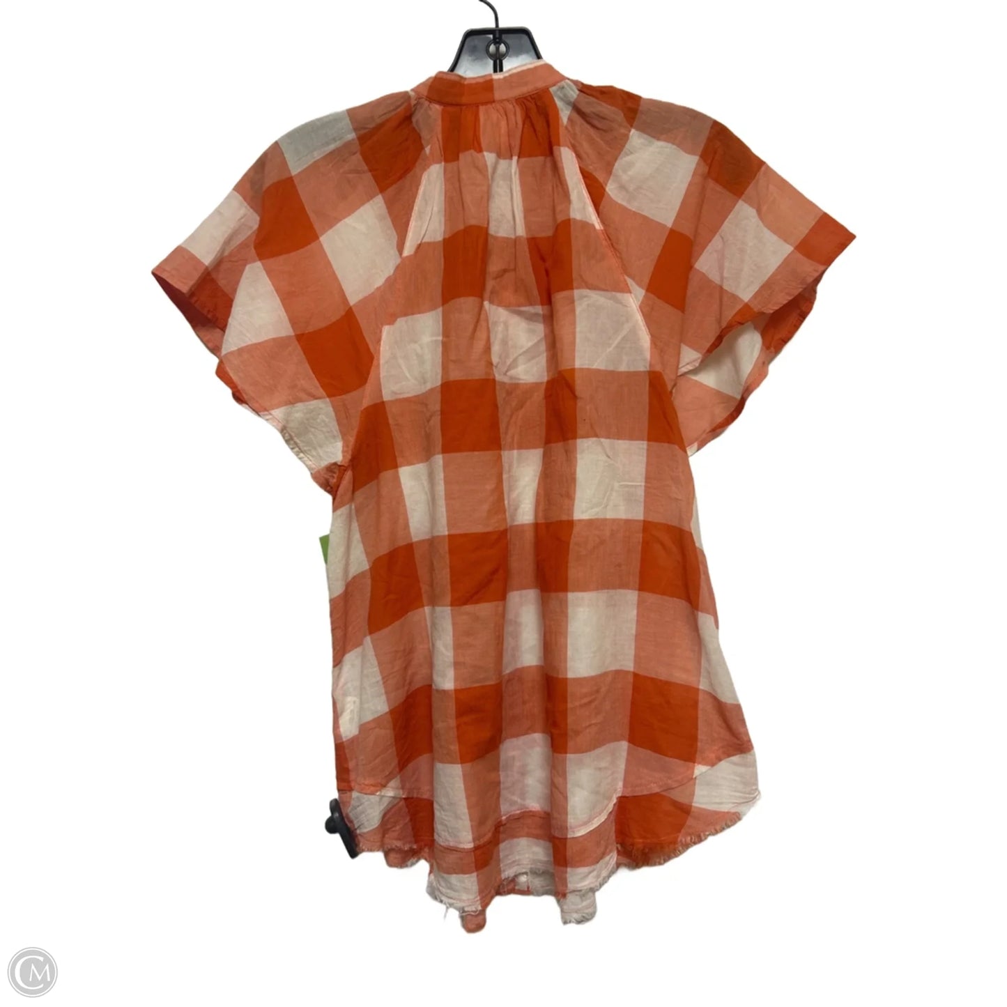 Top Short Sleeve By Maeve In Plaid Pattern, Size: S