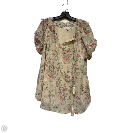 Top Short Sleeve By Davi & Dani In Floral Print, Size: L