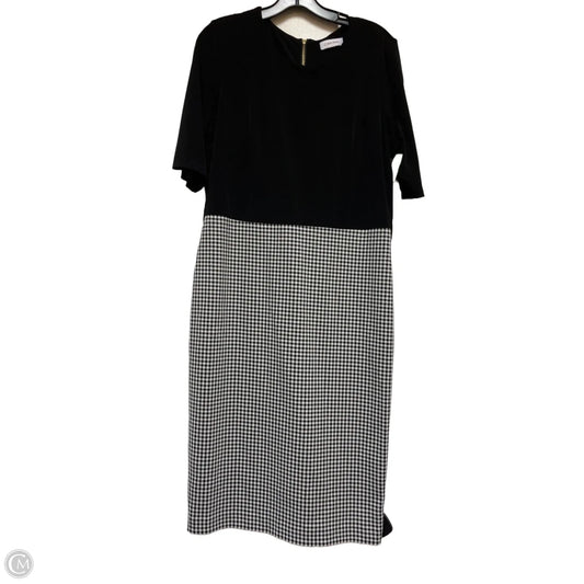Dress Casual Short By Calvin Klein In Black & White, Size: Xl