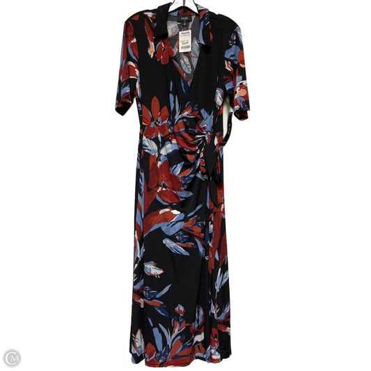 Dress Casual Midi By Msk In Multi-colored, Size: L