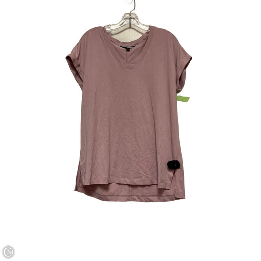 Top Short Sleeve Basic By Banana Republic In Pink, Size: M