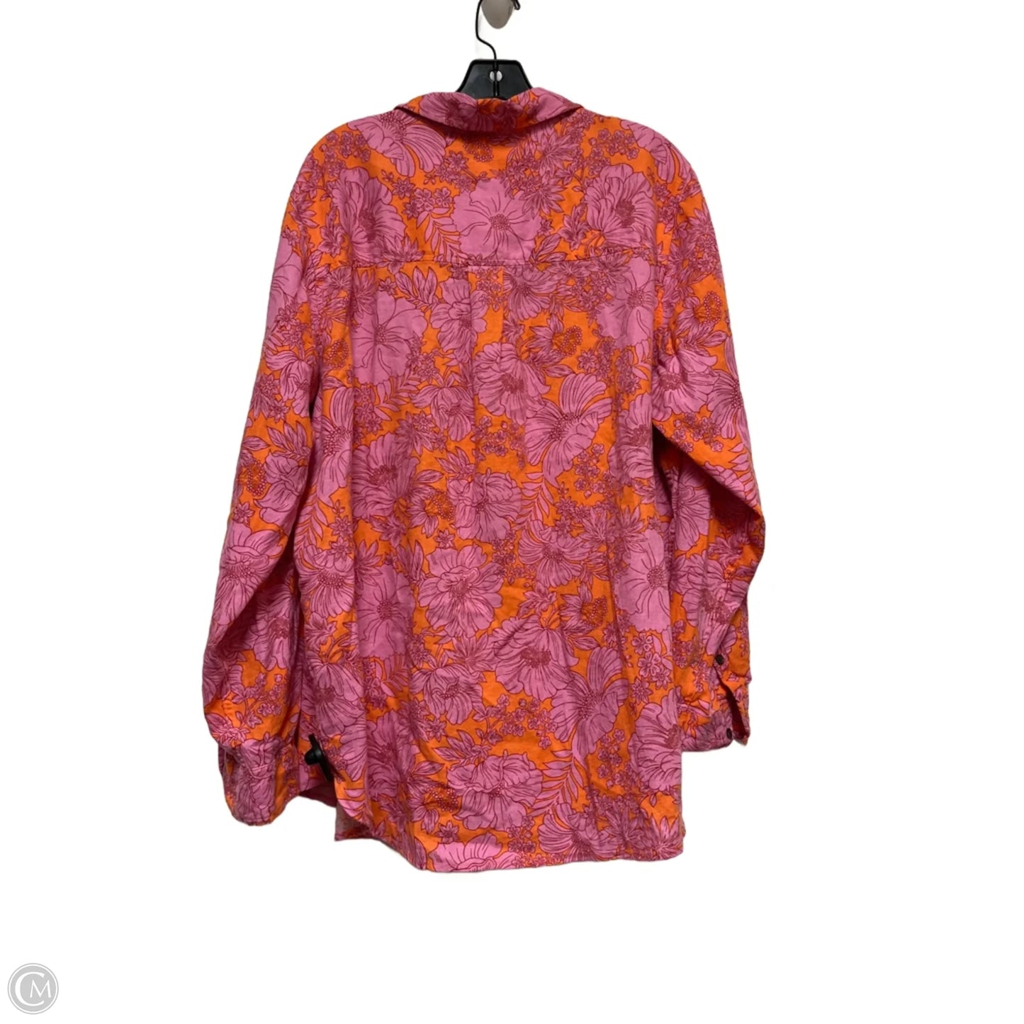 Top Long Sleeve By Universal Thread In Orange & Pink, Size: Xxl