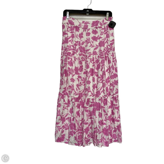 Skirt Maxi By Lc Lauren Conrad In Pink & White, Size: 8