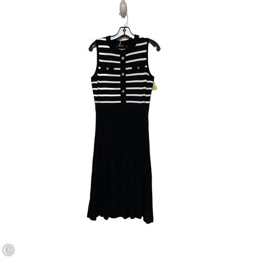 Dress Casual Midi By Zesica In Striped Pattern, Size: M