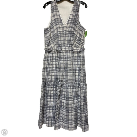 Dress Casual Midi By Dkny In Plaid Pattern, Size: L
