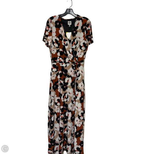 Dress Casual Midi By Anne Klein In Floral Print, Size: M