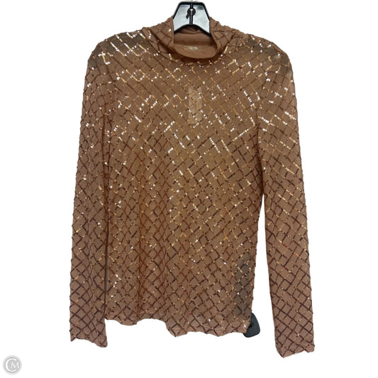 Top Long Sleeve By Pilcro In Rose Gold, Size: S