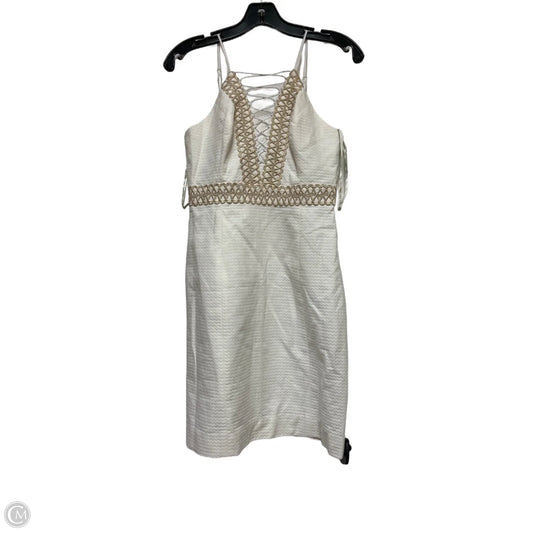 Dress Designer By Lilly Pulitzer In Gold & White, Size: Xs