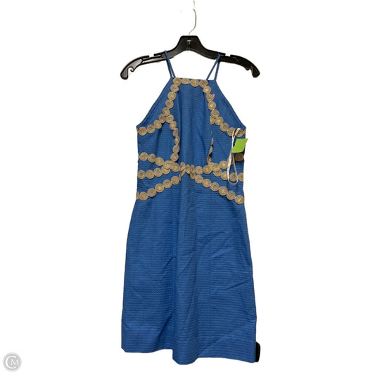 Dress Designer By Lilly Pulitzer In Blue & Gold, Size: Xxs