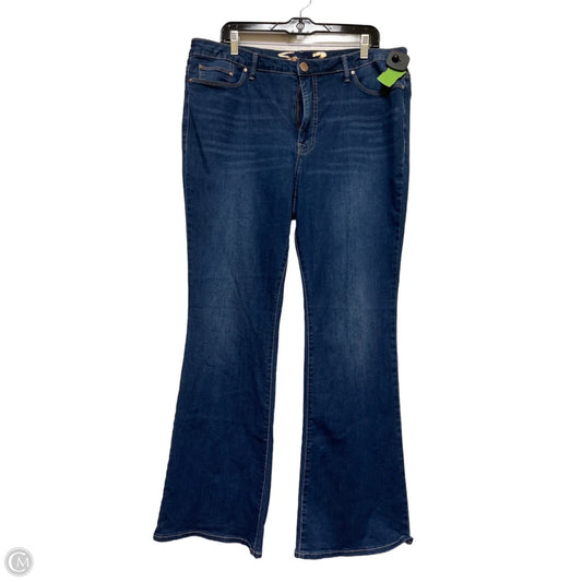 Jeans Flared By Seven 7 In Blue Denim, Size: 16