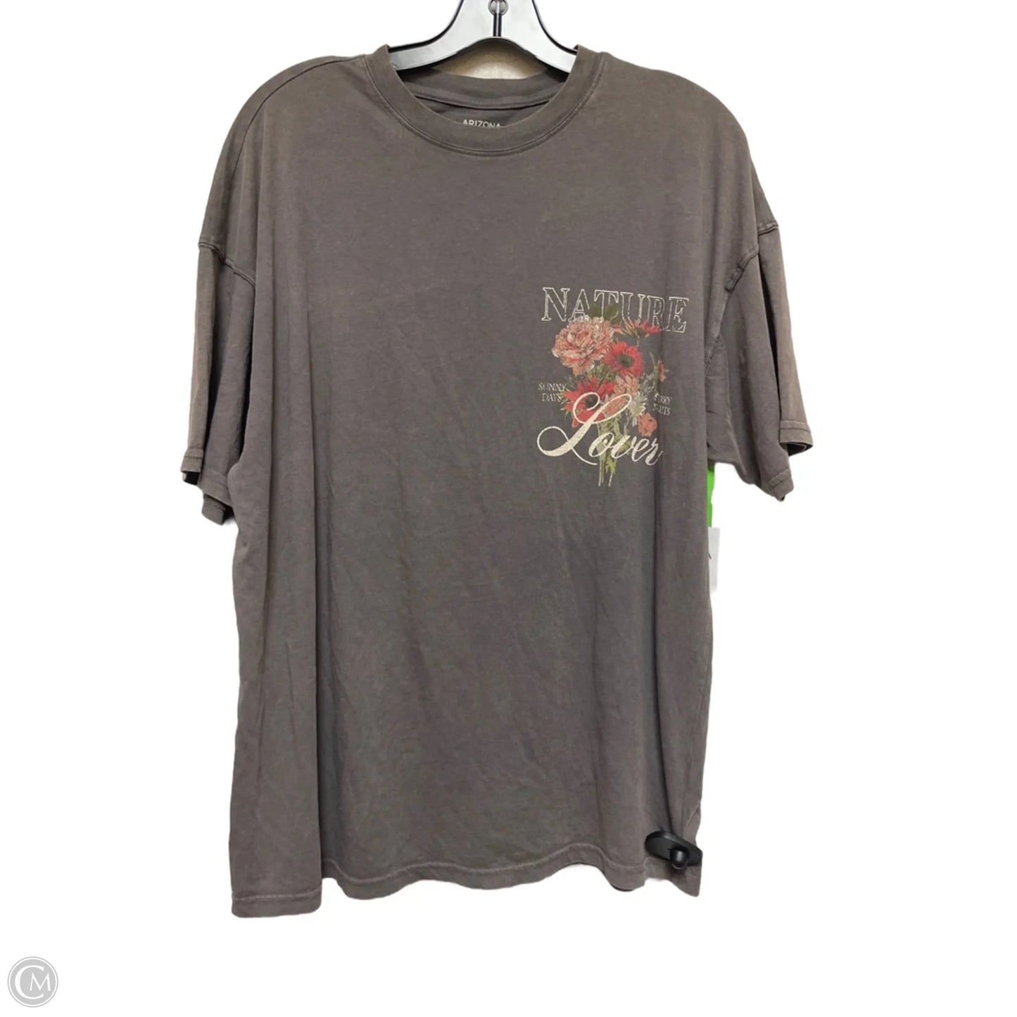Top Short Sleeve Basic By Arizona In Grey, Size: M