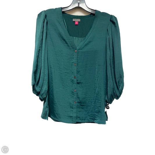 Top Long Sleeve By Vince Camuto In Green, Size: Xs